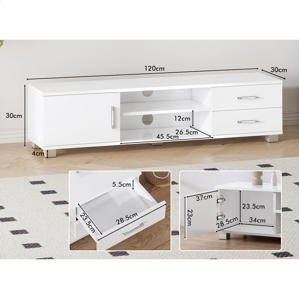 ALFORDSON TV Unit 120cm Entertainment Cabinet