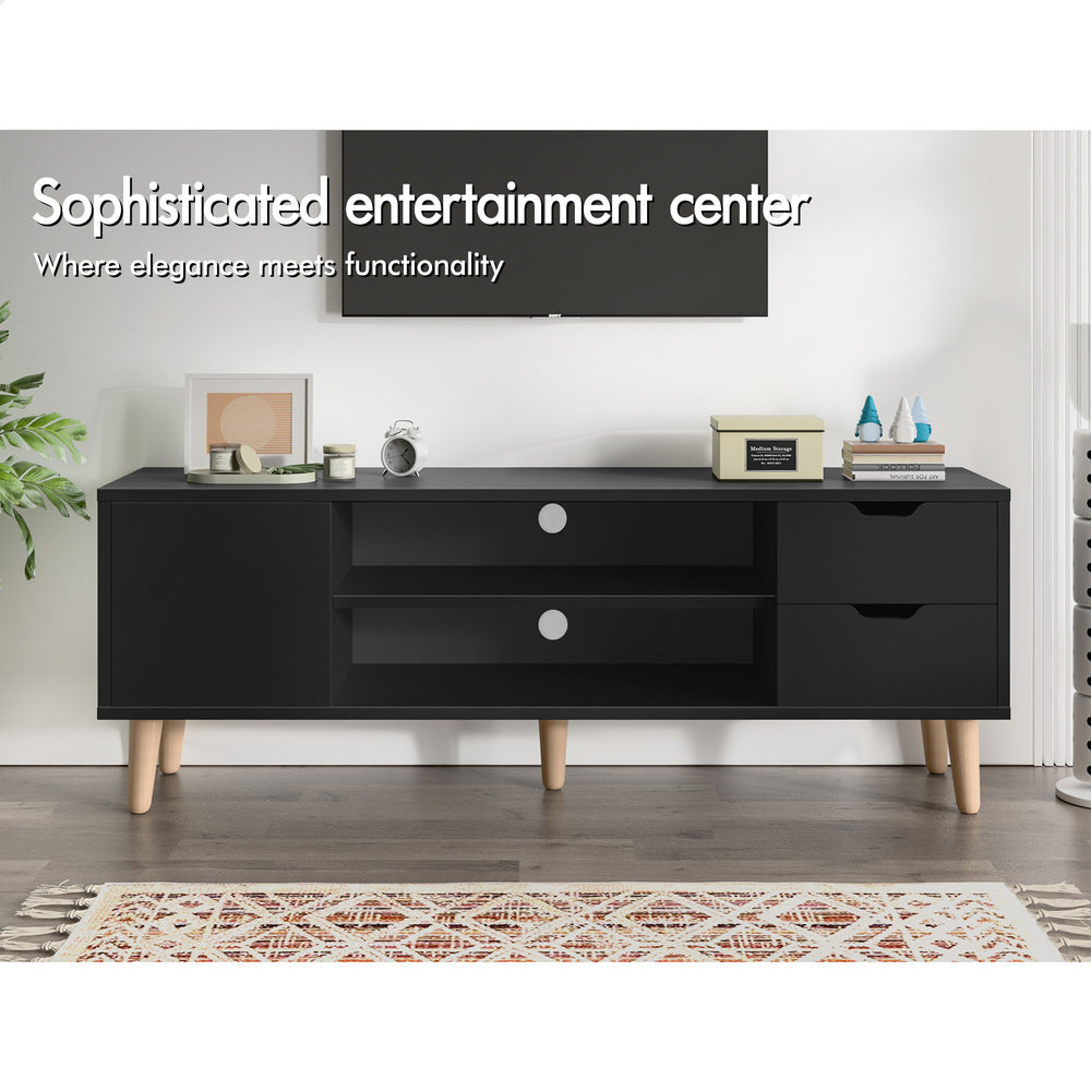 ALFORDSON Entertainment Unit TV Stand Storage 120cm Black