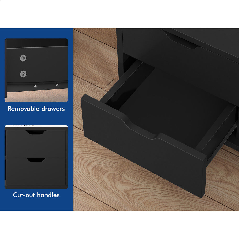 ALFORDSON Entertainment Unit TV Stand Storage 120cm Black