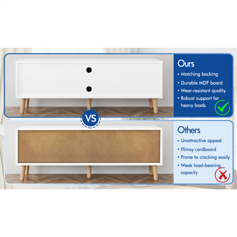 ALFORDSON Entertainment Unit TV Stand Storage 120cm White