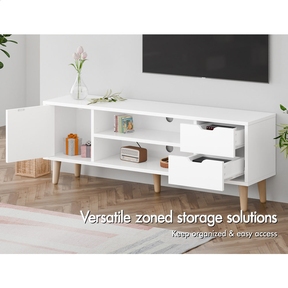 ALFORDSON Entertainment Unit TV Stand Storage 120cm White