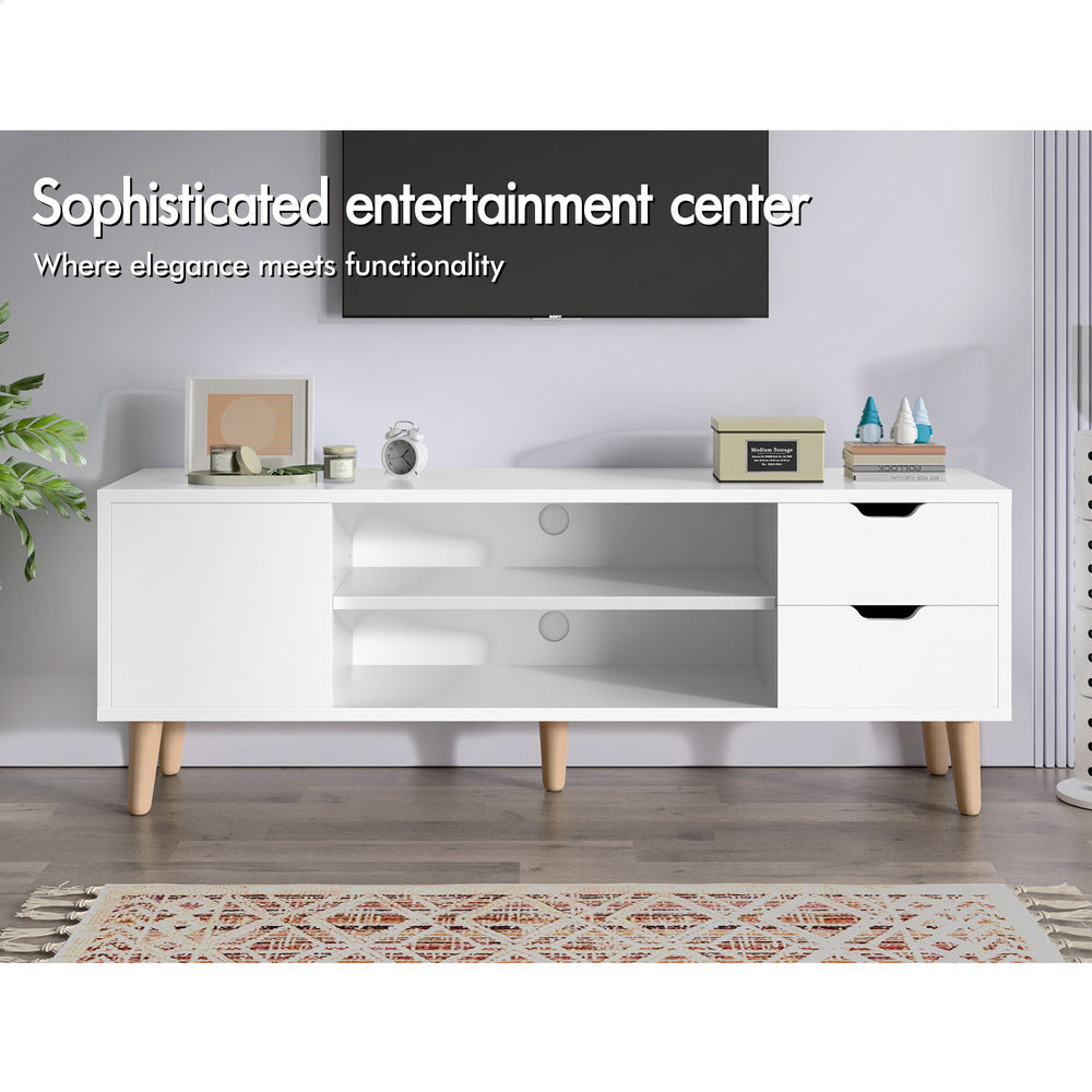 ALFORDSON Entertainment Unit TV Stand Storage 120cm White