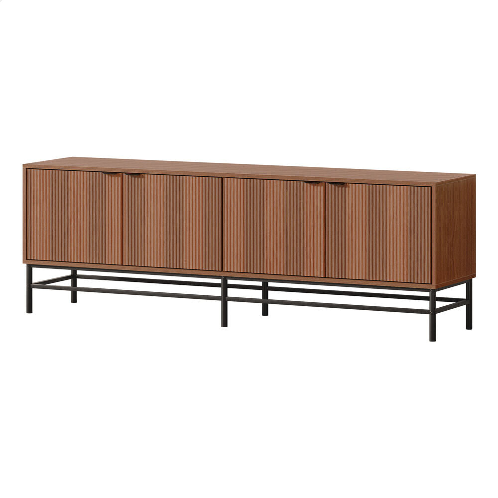 ALFORDSON TV Cabinet Stand Entertainment Unit 180cm Storage Walnut Doors Shelves