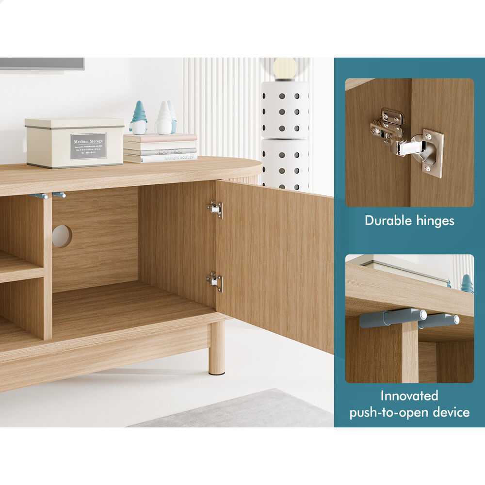 ALFORDSON TV Cabinet Entertainment Unit Stand 160cm Storage Shelf Wood