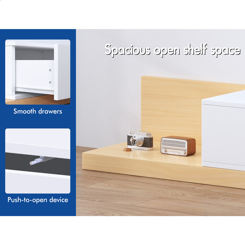 ALFORDSON 200-380cm TV Cabinet Entertainment Unit Extendable Stand Storage Shelf
