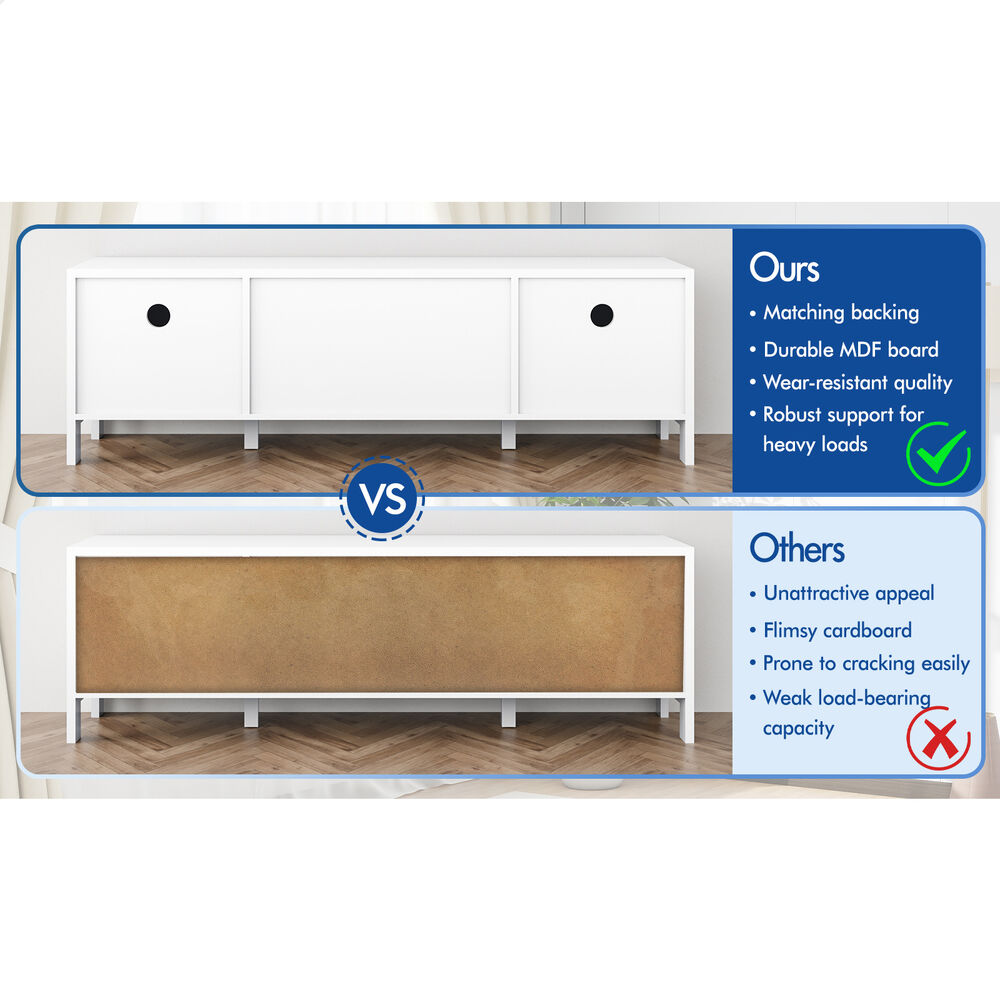 ALFORDSON Entertainment Unit TV Cabinet Stand 180cm White