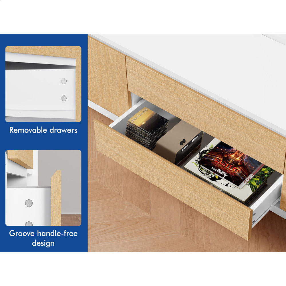 ALFORDSON Entertainment Unit TV Cabinet Stand 180cm White