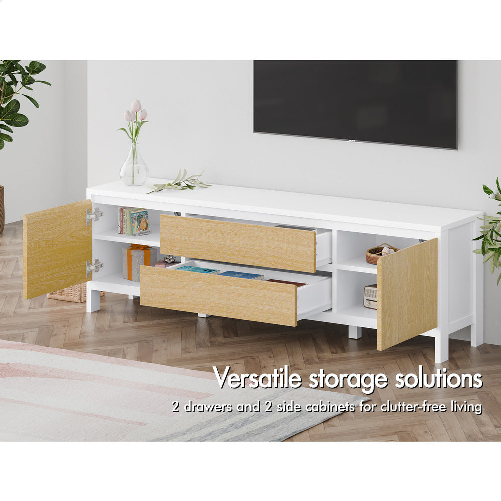 ALFORDSON Entertainment Unit TV Cabinet Stand 180cm White