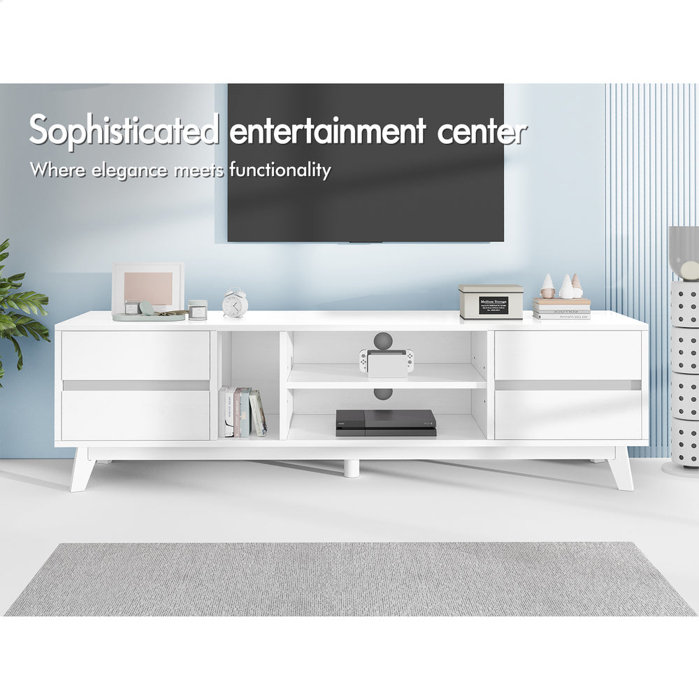 ALFORDSON Entertainment Unit TV Cabinet Stand 180cm White