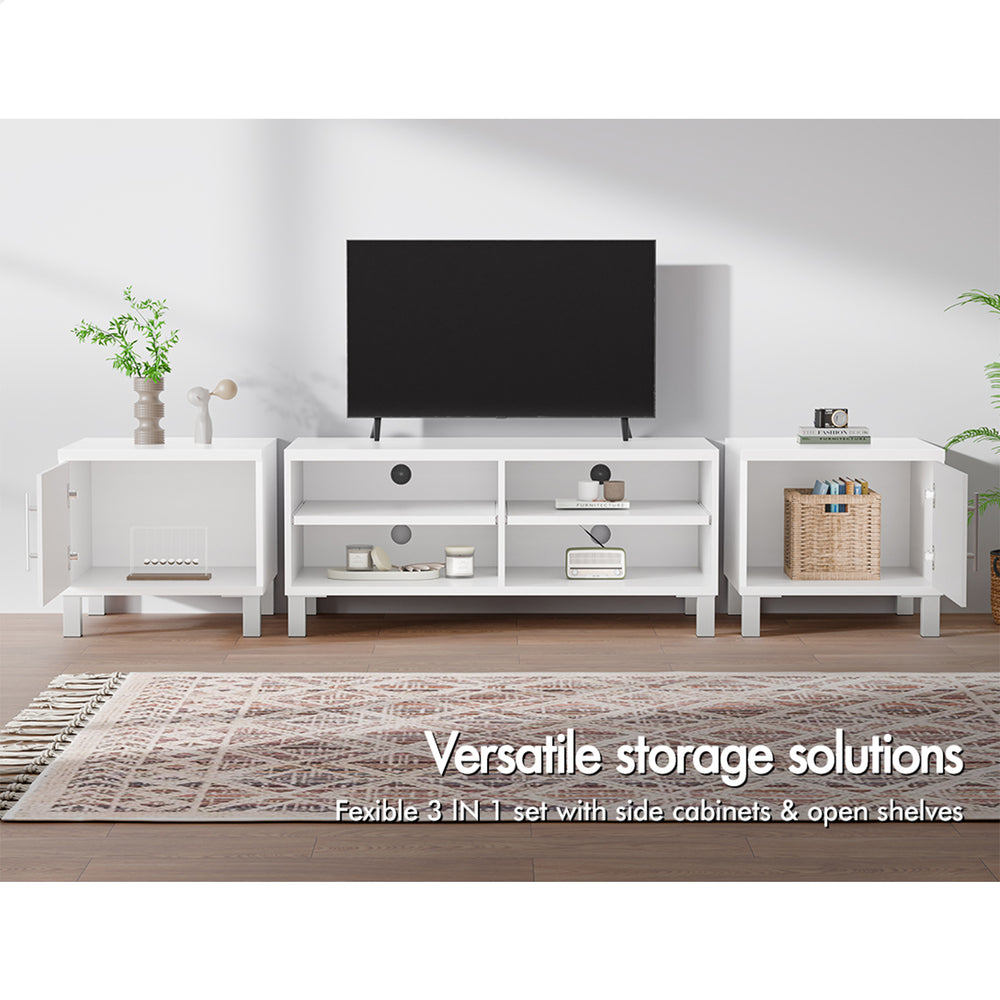 ALFORDSON Entertainment Unit TV Cabinet Stand 190cm White