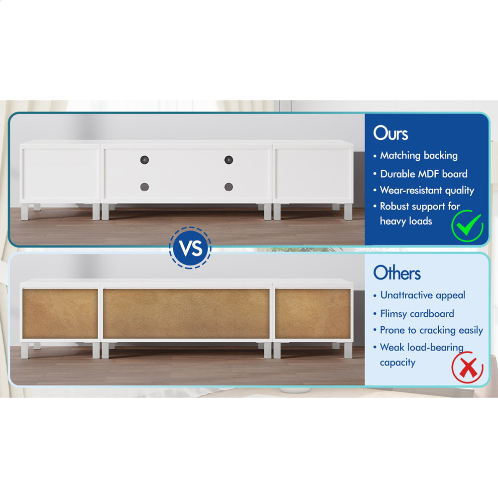 ALFORDSON Entertainment Unit TV Cabinet Stand 190cm White