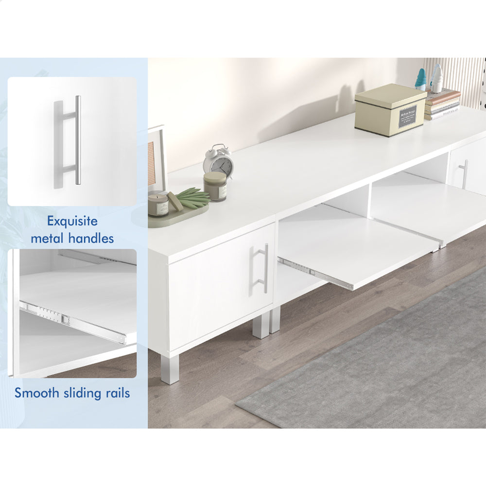 ALFORDSON Entertainment Unit TV Cabinet Stand 190cm White