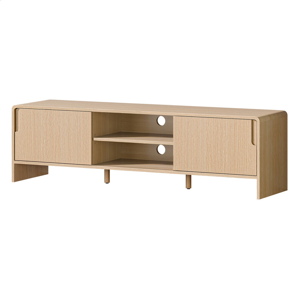 ALFORDSON TV Cabinet Entertainment Unit Stand 150cm Storage Sliding Doors Wood