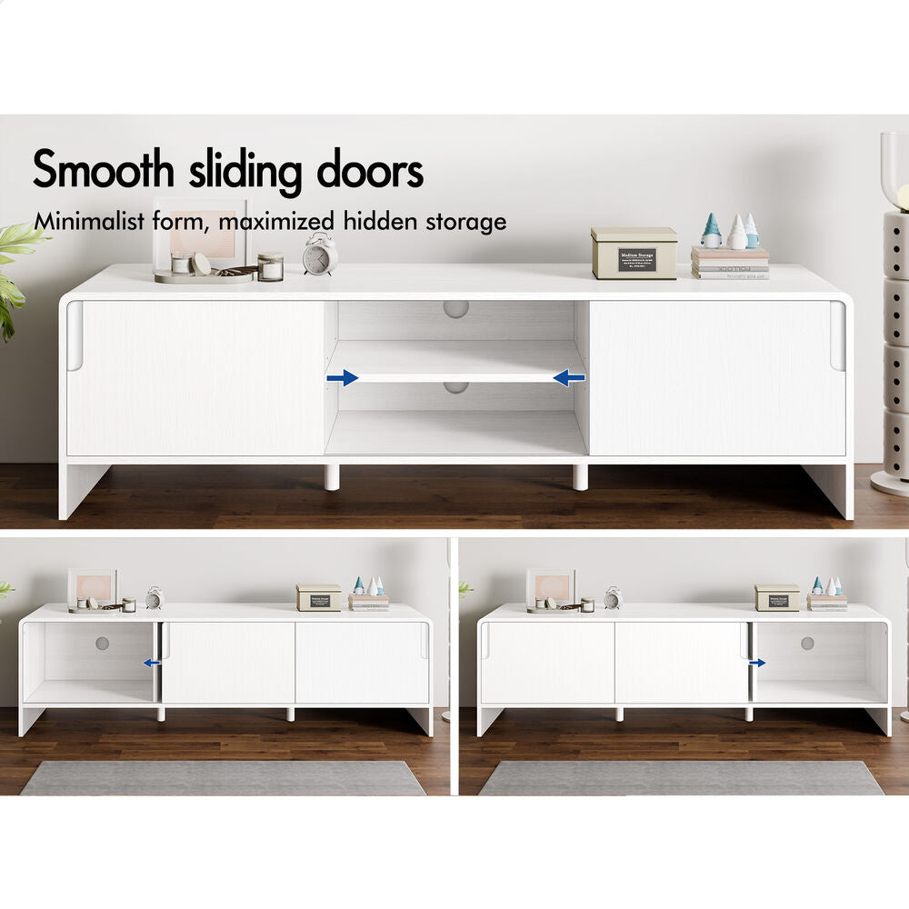 ALFORDSON Entertainment Unit TV Cabinet Stand 150cm Storage Sliding Doors Shelf