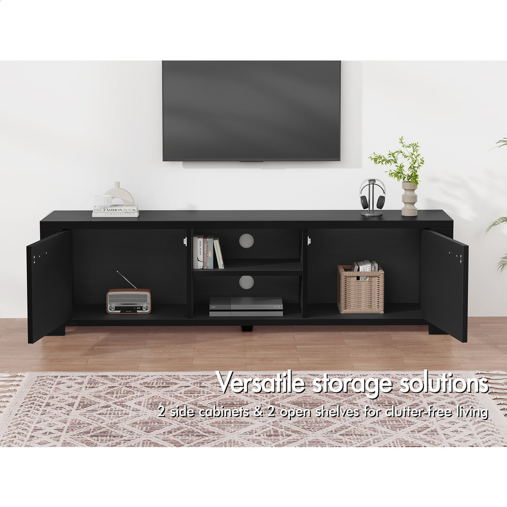 ALFORDSON Entertainment Unit TV Cabinet Stand 160cm Black
