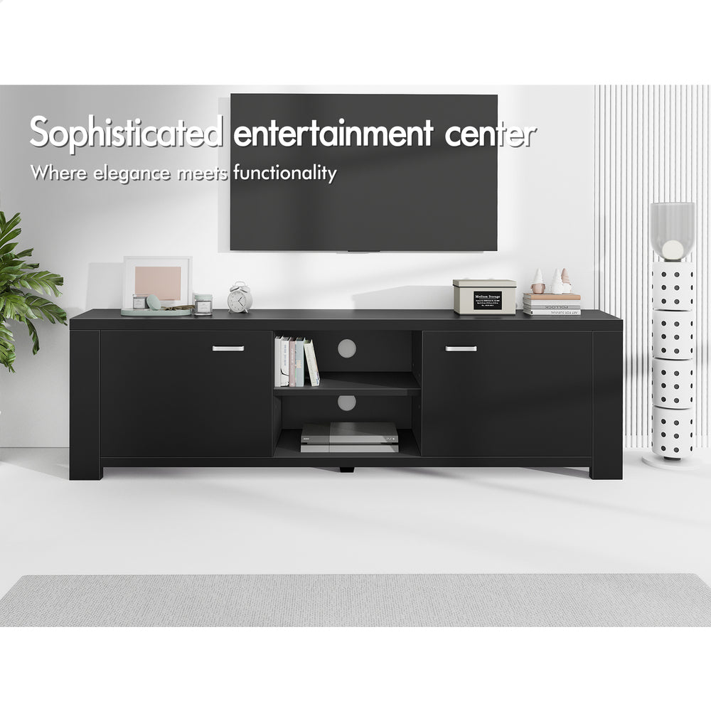 ALFORDSON Entertainment Unit TV Cabinet Stand 160cm Black