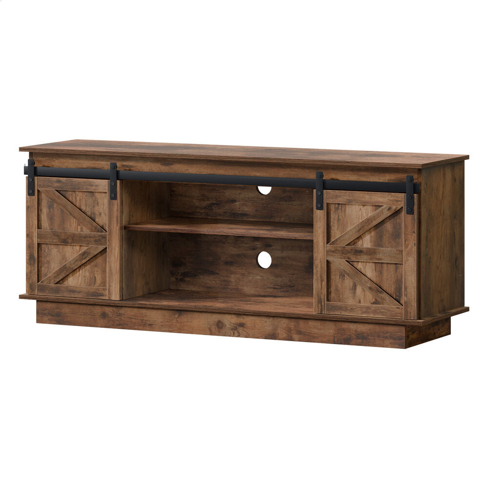 ALFORDSON TV Cabinet Entertainment Unit Storage Stand 150cm Sliding Doors Oak