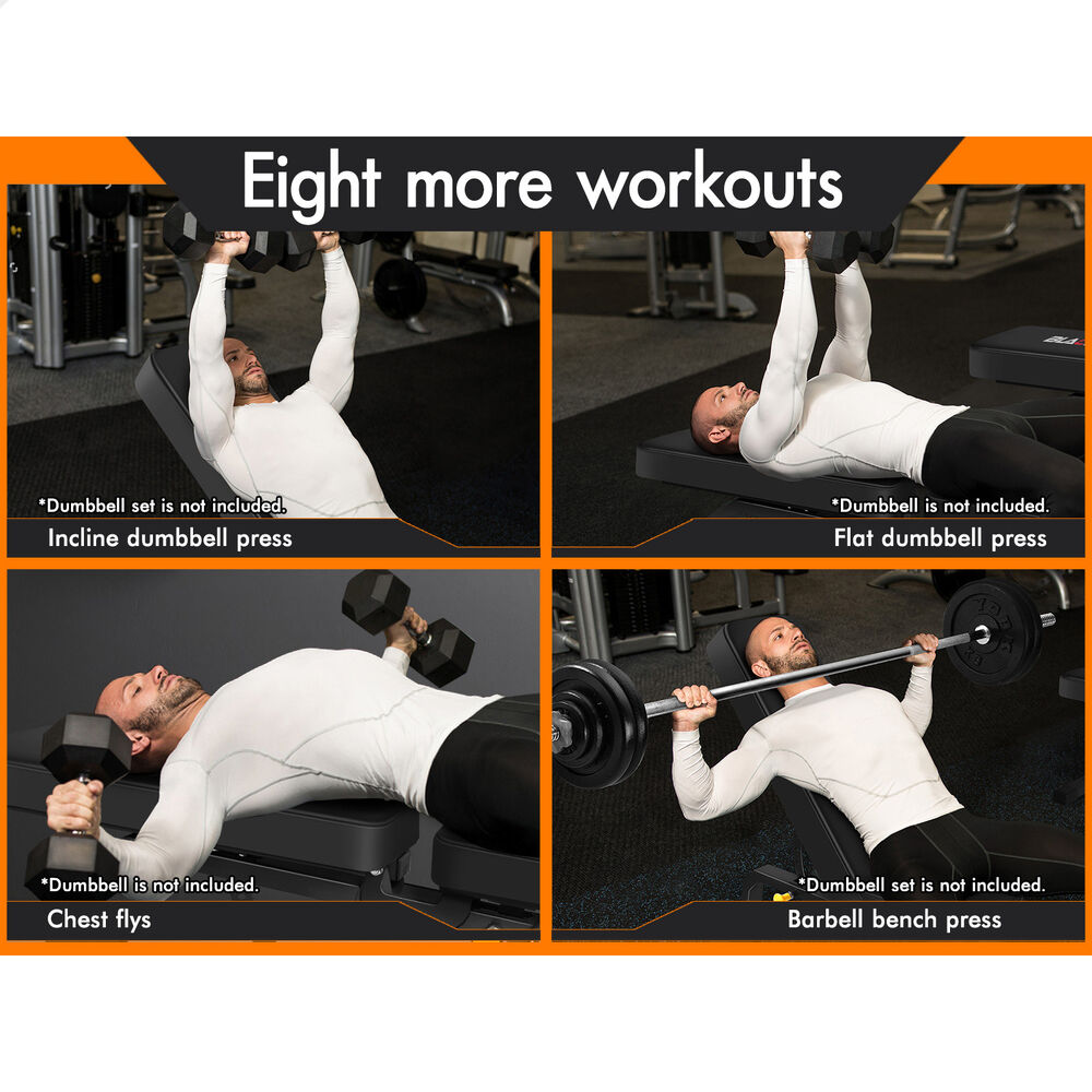 BLACK LORD Weight Bench Flat Incline Press