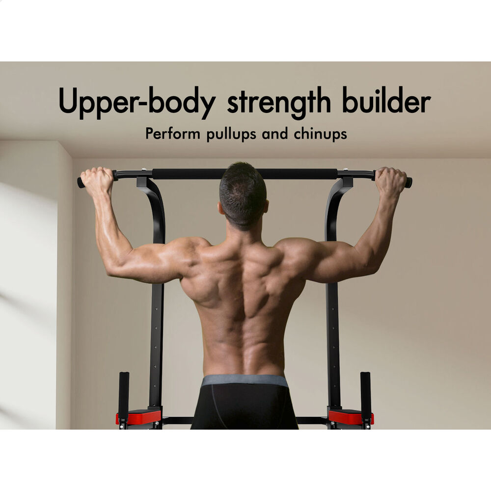 BLACK LORD Power Tower Chin Up Bar Pull Up Weight Bench Home Gym Foldable