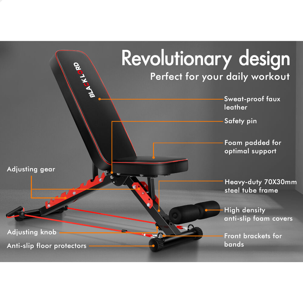 BLACK LORD Adjustable Weight Bench