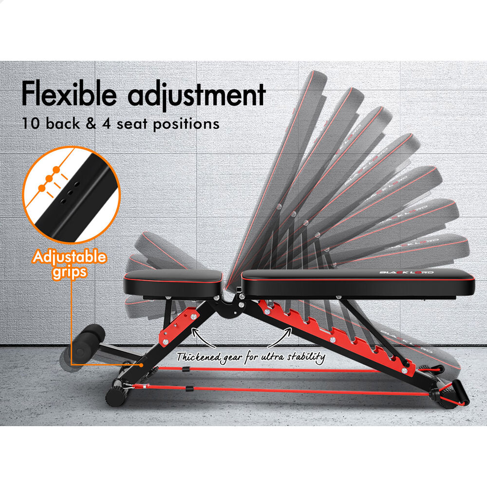 BLACK LORD Adjustable Weight Bench