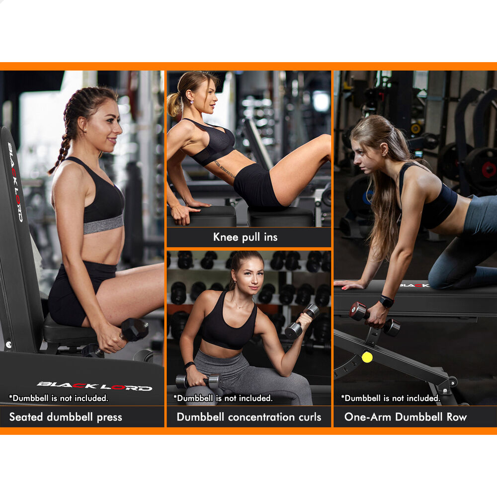 BLACK LORD Weight Bench Commercial FID Bench