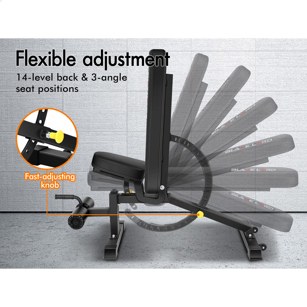 BLACK LORD Weight Bench Commercial FID Bench