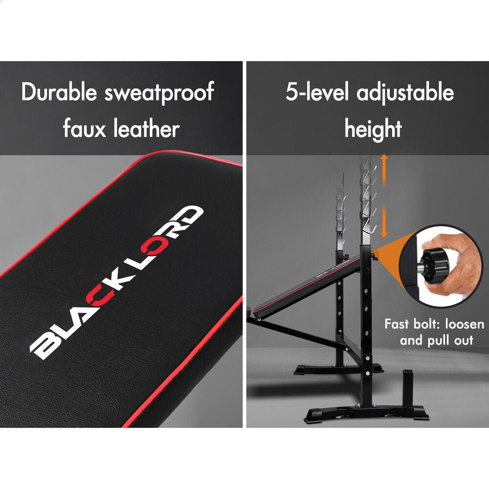 BLACK LORD Weight Bench 10in1 Multi-Station