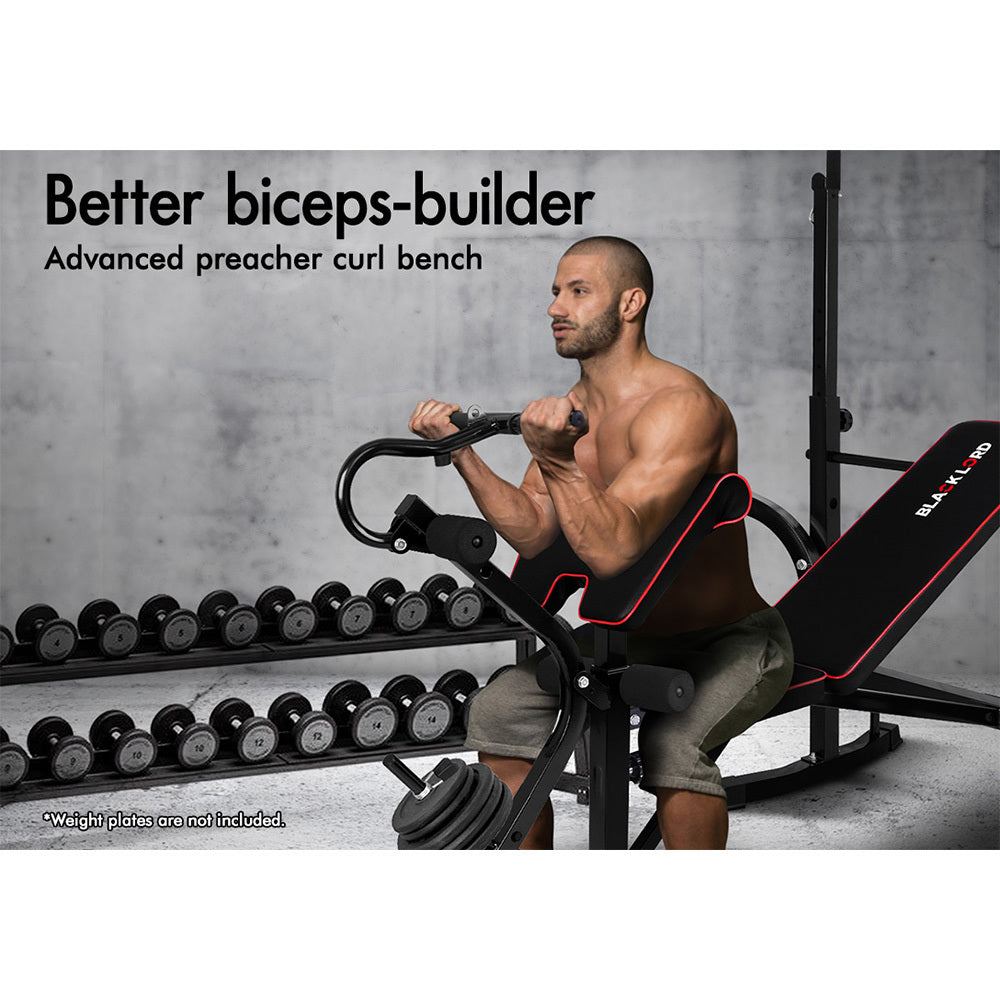 BLACK LORD Weight Bench 12in1 Press Multi-Station Fitness Home Gym Equipment