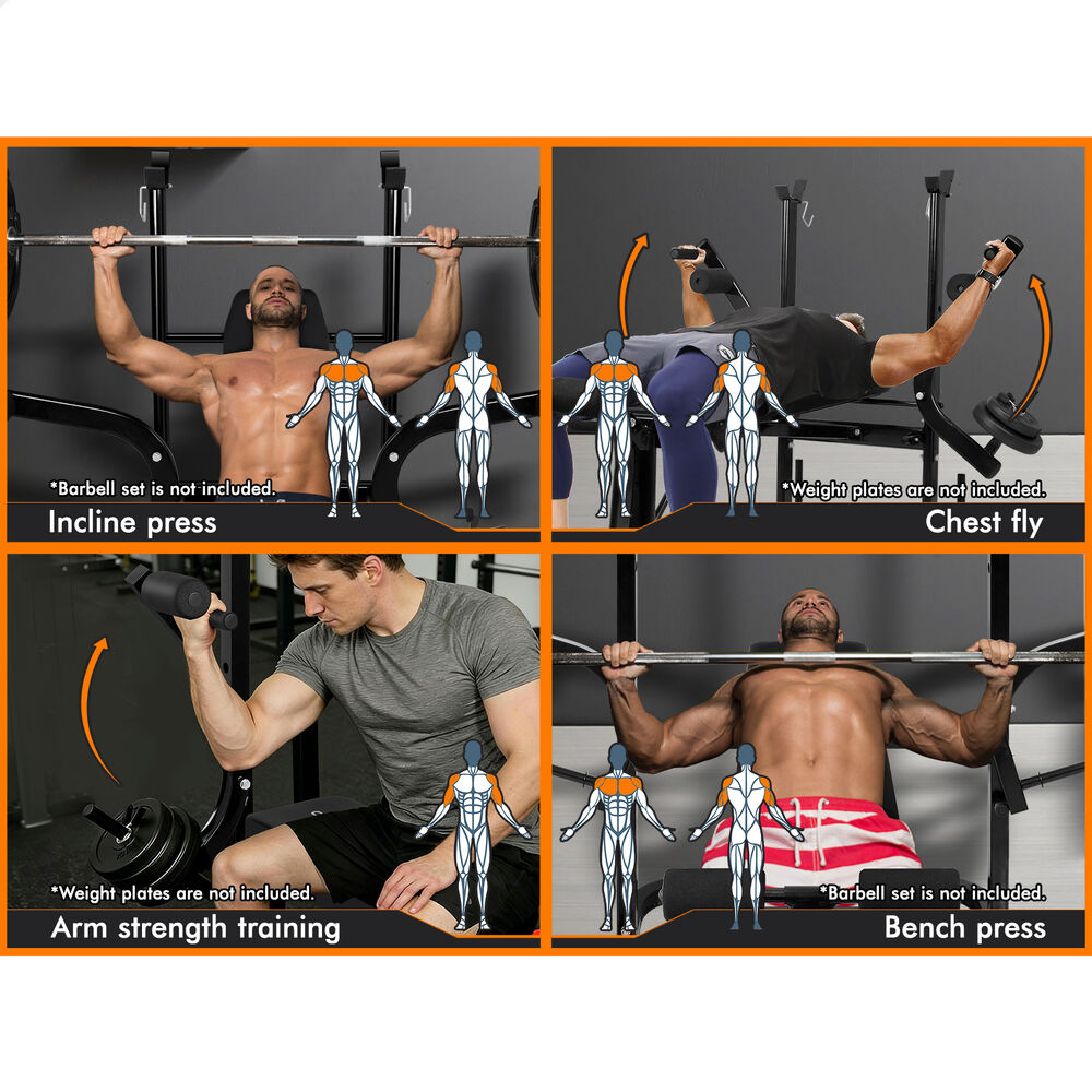 BLACK LORD Weight Bench 8in1 Multi-Station