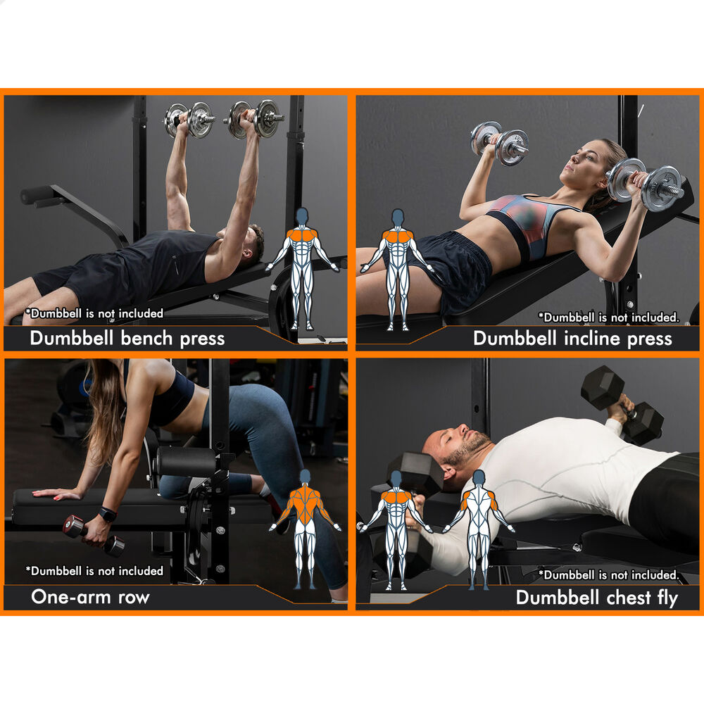 BLACK LORD Weight Bench 8in1 Multi-Station