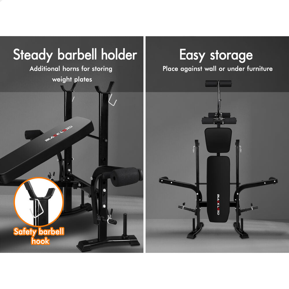 BLACK LORD Weight Bench 8in1 Multi-Station