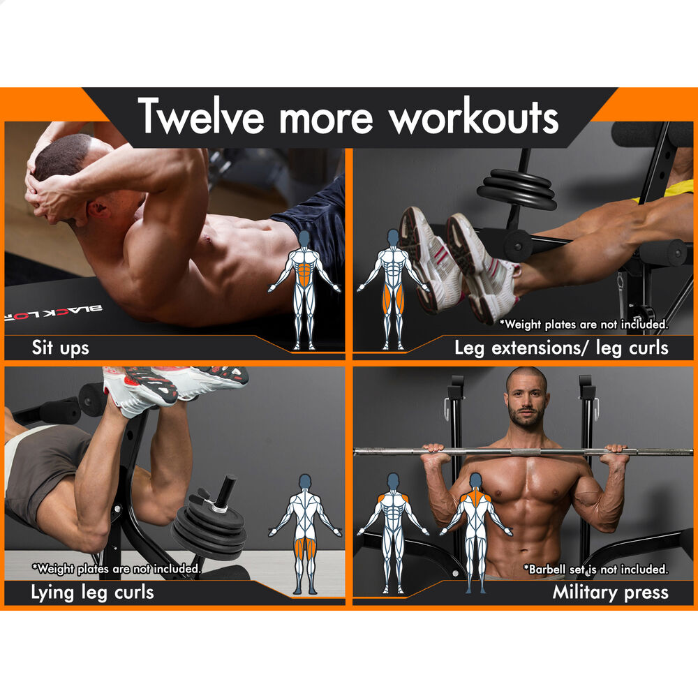 BLACK LORD Weight Bench 8in1 Multi-Station