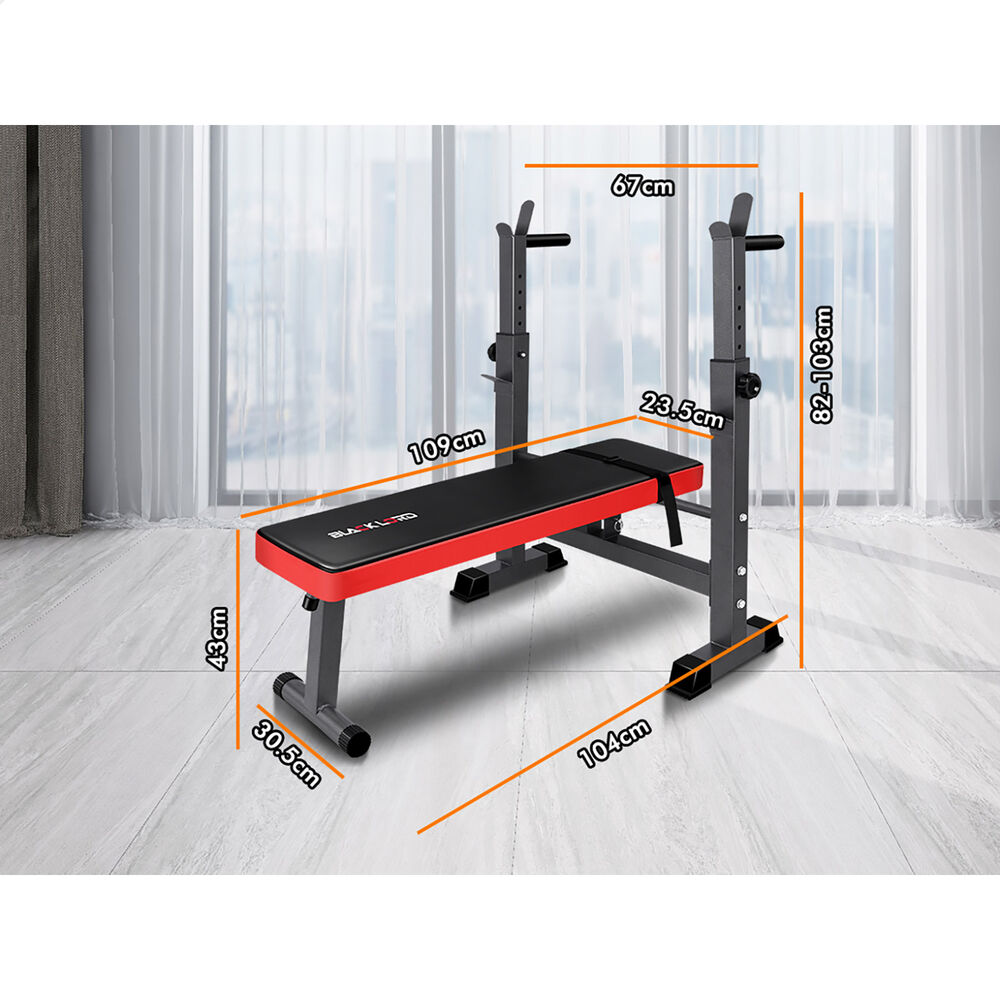 BLACK LORD Weight Bench Squat Rack Press