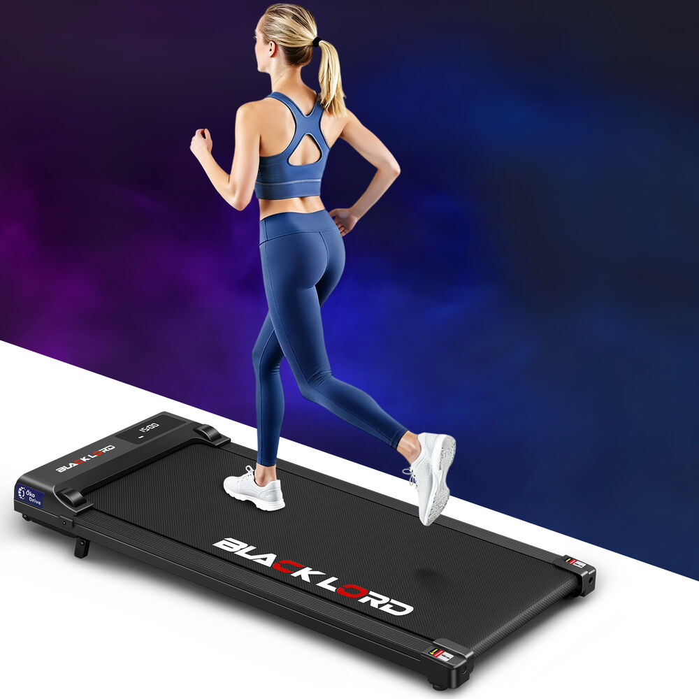 BLACK LORD Treadmill Electric Walking Pad Under Desk Home Gym Incline Black
