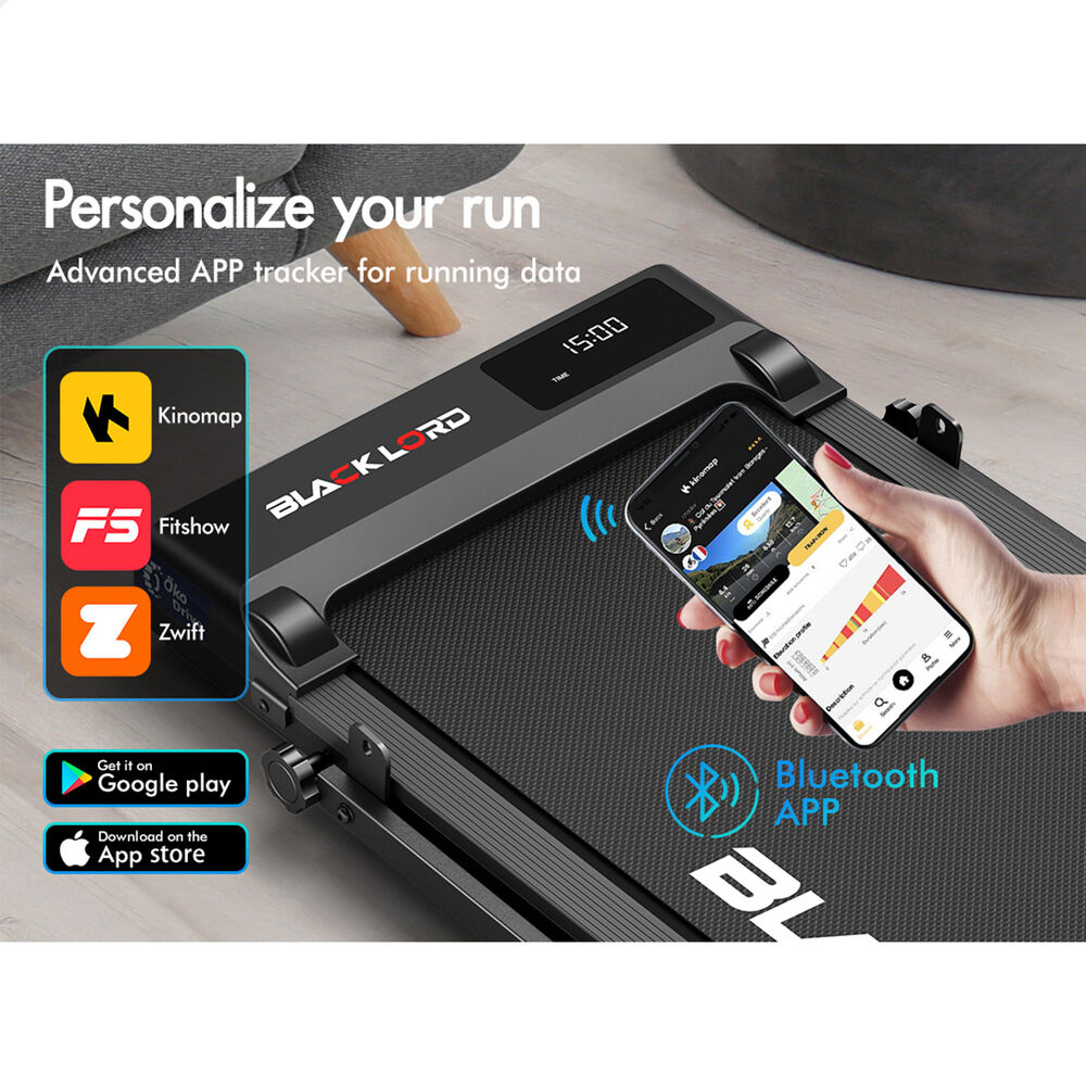 BLACK LORD Treadmill Electric Walking Pad Under Desk Home Gym Fitness Incline