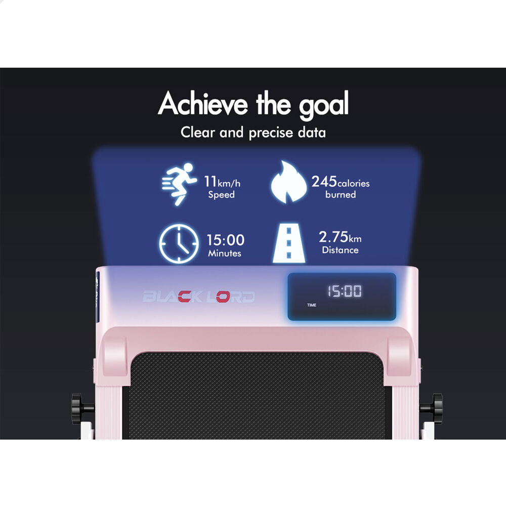 BLACK LORD Treadmill Electric Walking Pad Under Desk Home Gym Incline Fitness