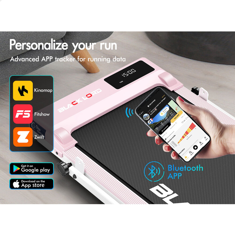 BLACK LORD Treadmill Electric Walking Pad Under Desk Home Gym Incline Fitness