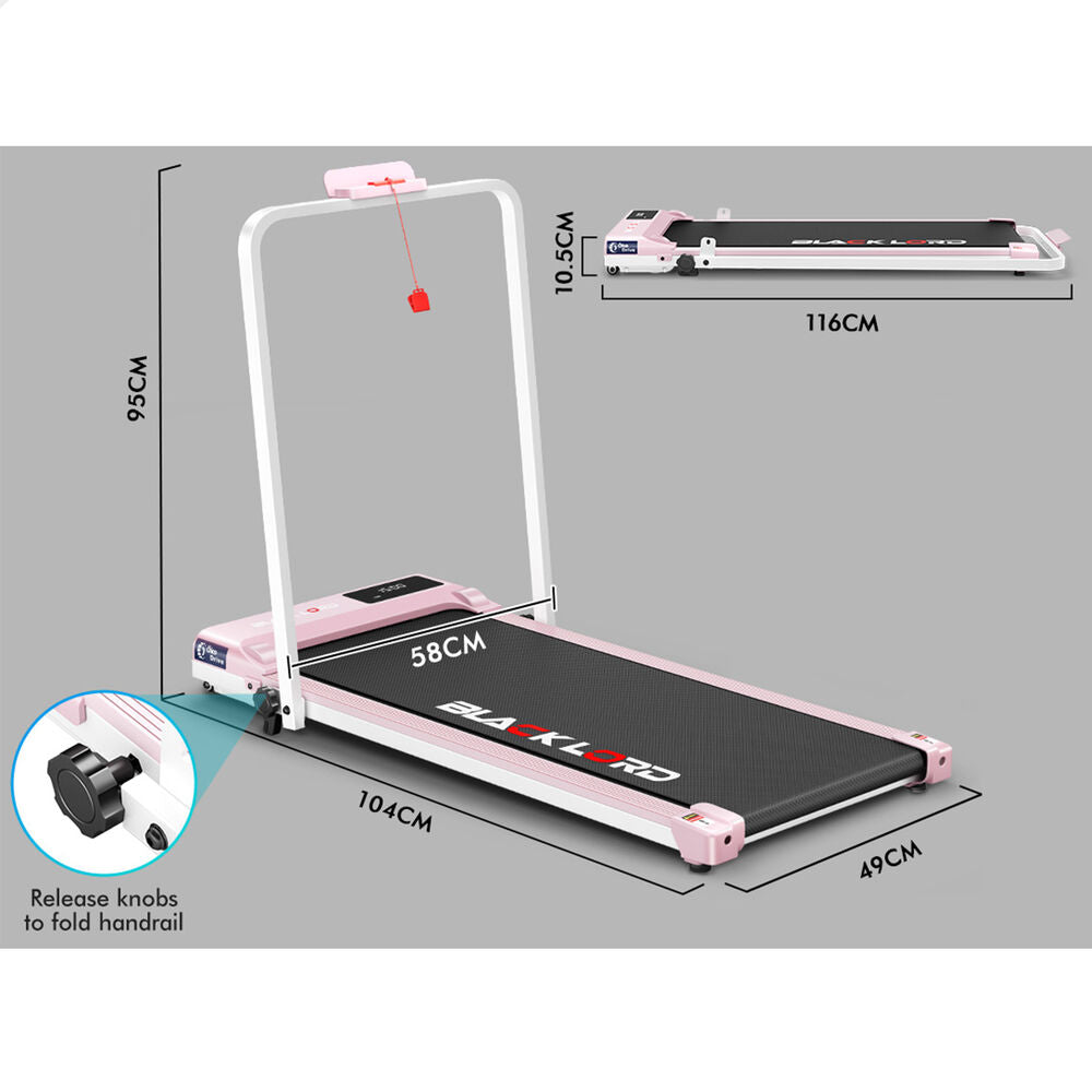 BLACK LORD Treadmill Electric Walking Pad Under Desk Home Gym Incline Fitness