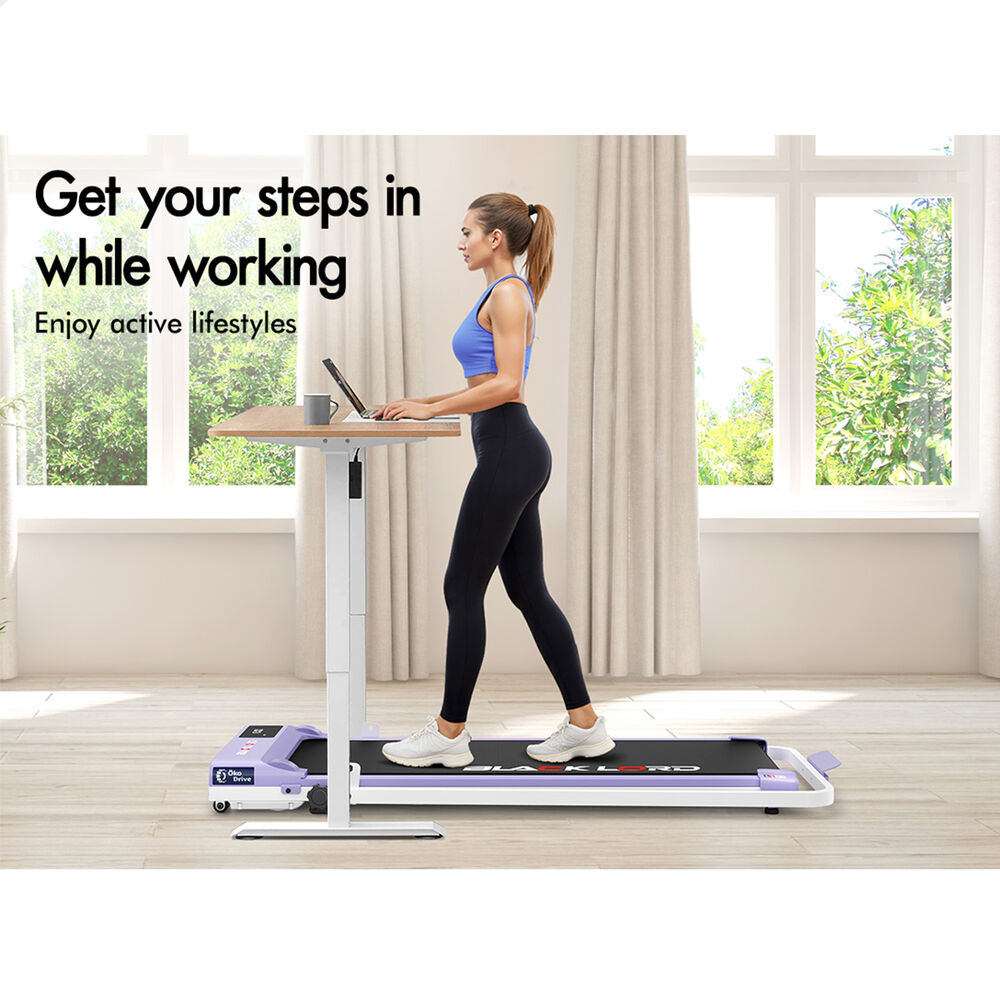 BLACK LORD Treadmill Electric Walking Pad Under Desk Home Gym Fitness Incline