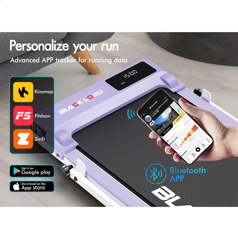 BLACK LORD Treadmill Electric Walking Pad Under Desk Home Gym Fitness Incline