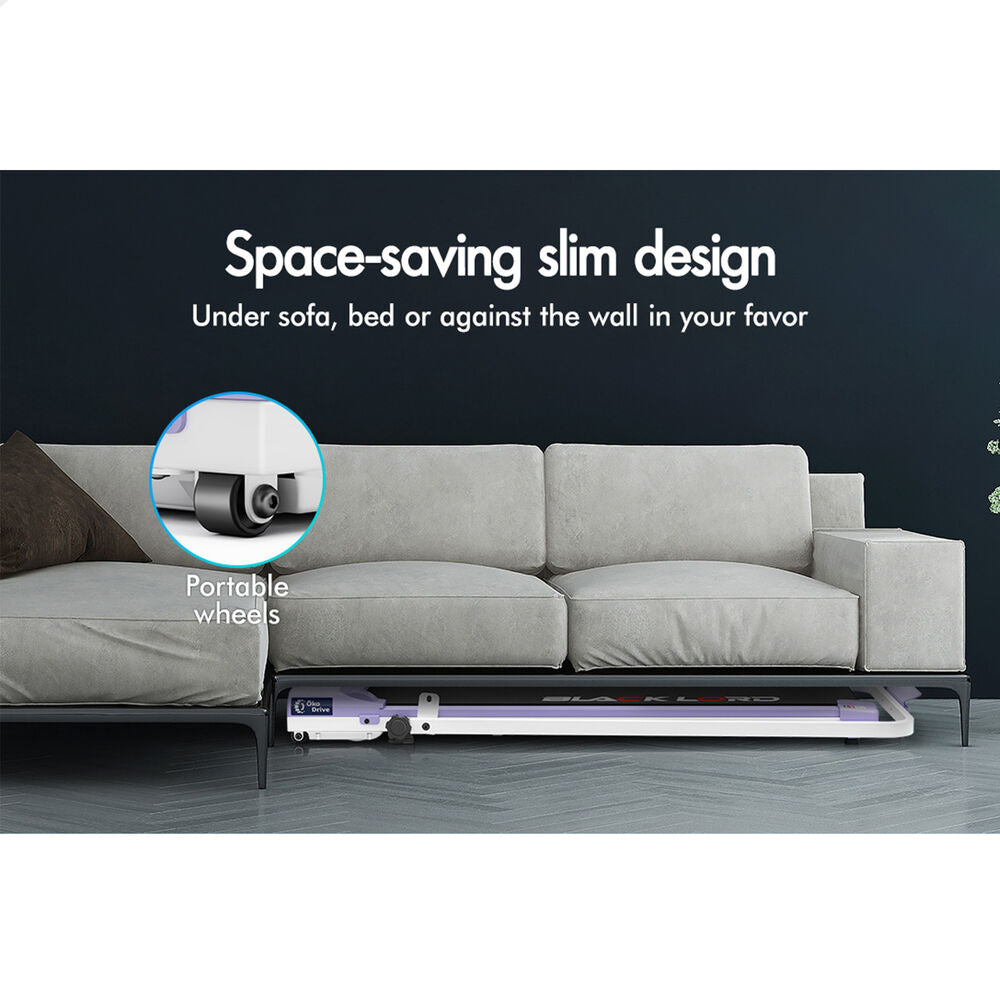 BLACK LORD Treadmill Electric Walking Pad Under Desk Home Gym Fitness Incline