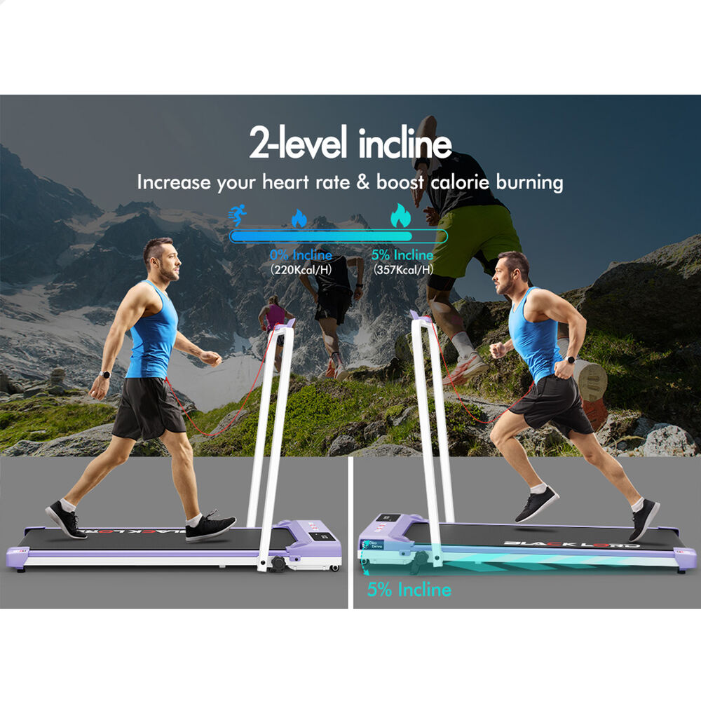 BLACK LORD Treadmill Electric Walking Pad Under Desk Home Gym Fitness Incline
