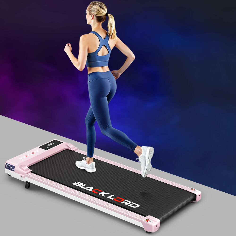 BLACK LORD Treadmill Electric Walking Pad Under Desk Home Gym Incline Pink