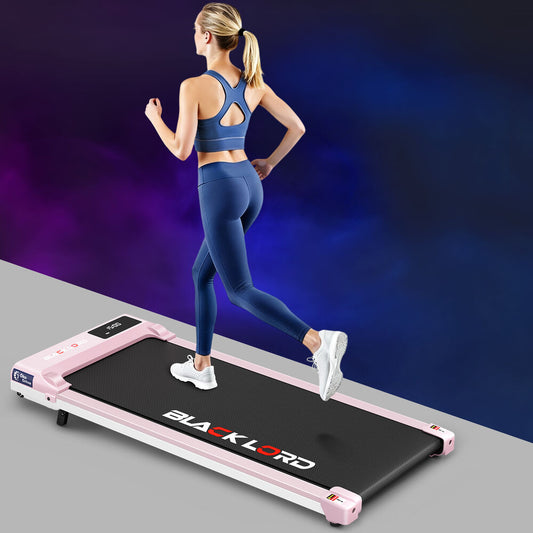 BLACK LORD Treadmill Electric Walking Pad Under Desk Home Gym Incline Pink