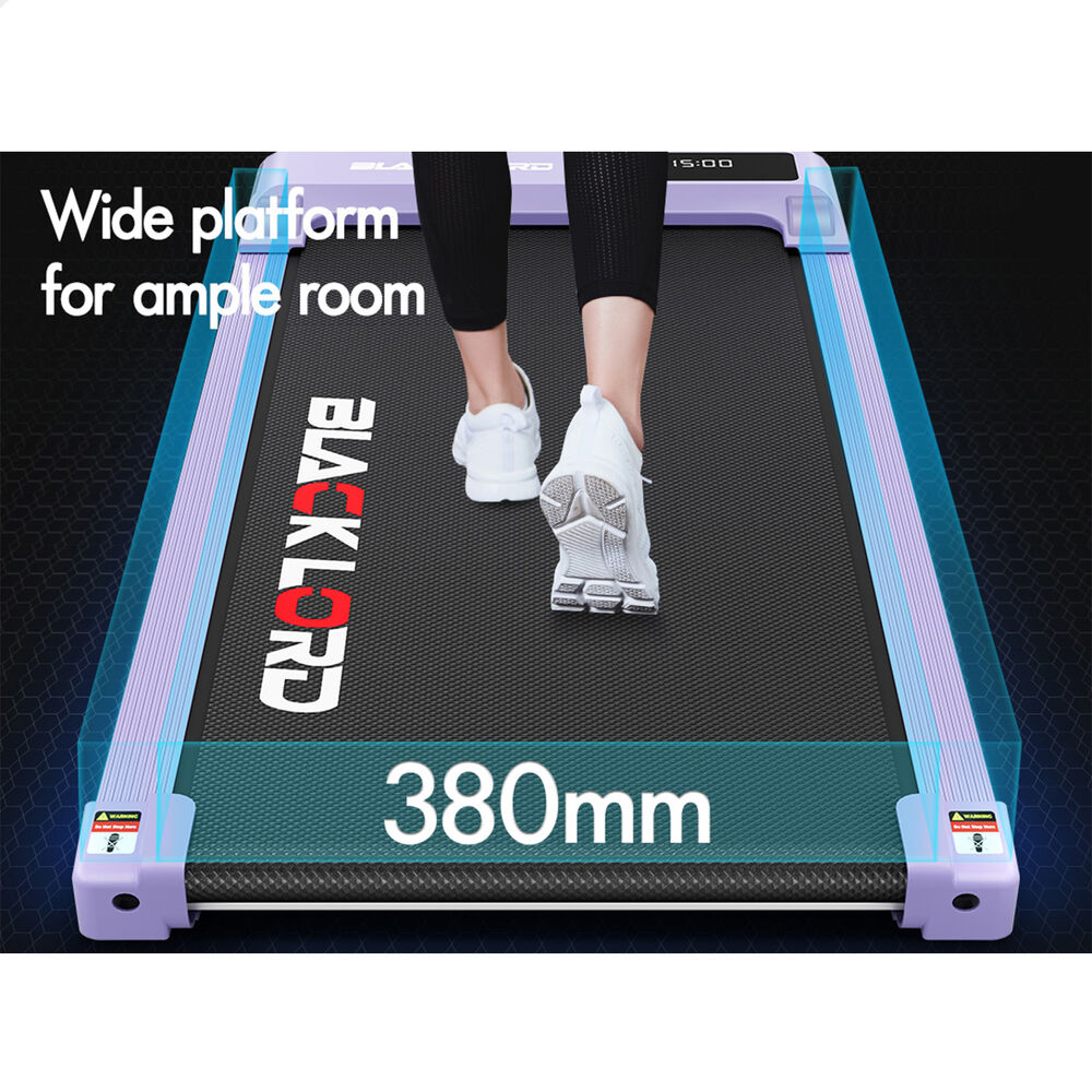 BLACK LORD Treadmill Electric Walking Pad Under Desk Home Gym Incline Purple