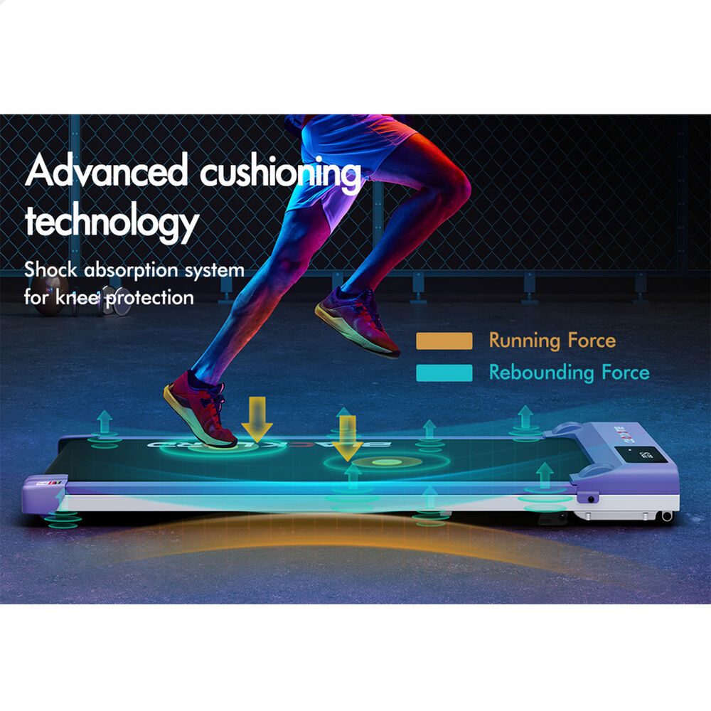 BLACK LORD Treadmill Electric Walking Pad Under Desk Home Gym Incline Purple