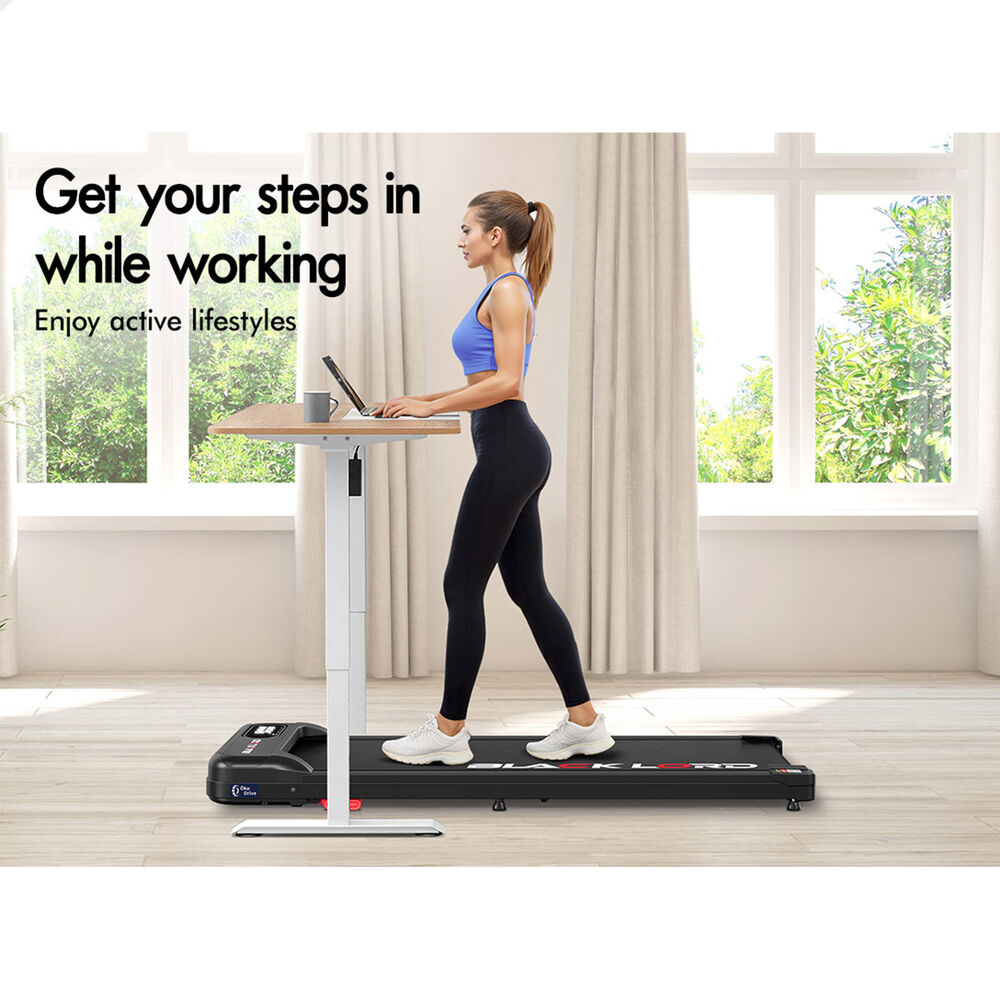 BLACK LORD Treadmill Electric Walking Pad Incline Home Gym Magnetic Remote Black