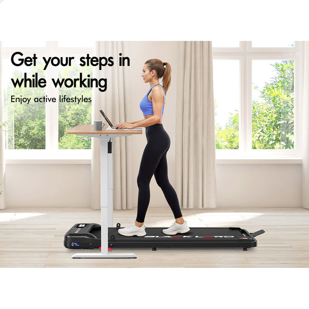 BLACK LORD Treadmill Electric Walking Pad Folding Incline Magnetic Remote Black