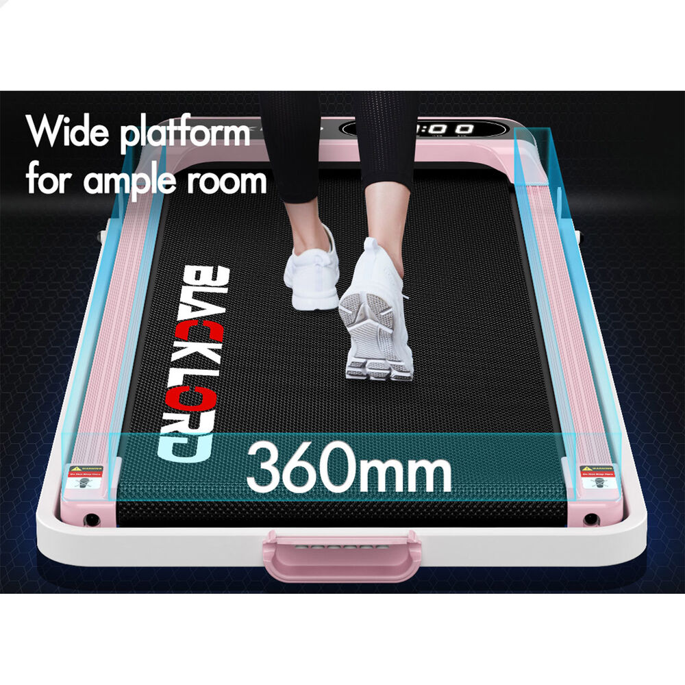BLACK LORD Treadmill Electric Walking Pad Folding Incline Magnetic Remote Pink